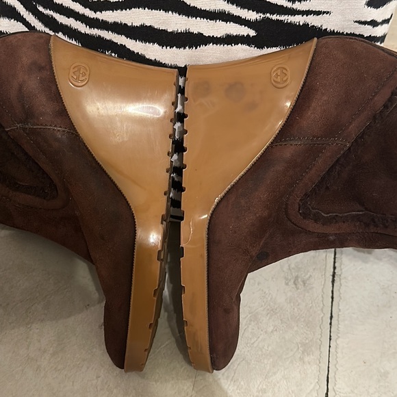 Gucci Merino Lambskin Shearling Wedge Boots w/FUR  size 6 1/2 B - Picture 16 of 17